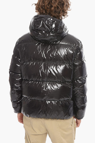 Shiny Nylon Hooded Puffer
