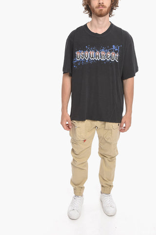 Crew Neck WORLD TOUR '95 Cotton Blend T-Shirt