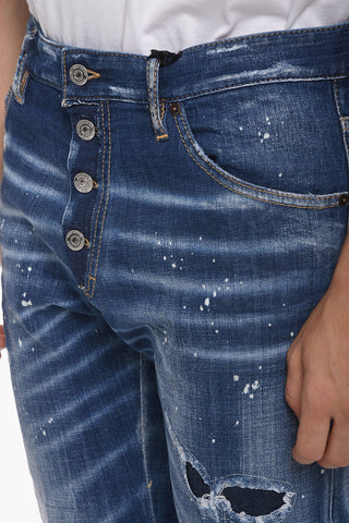 5 Pocket COOL GUY FIT Denims with Embroidered Bottom 16cm