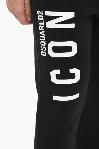 Fleeced-cotton ICON SKI Joggers with Print