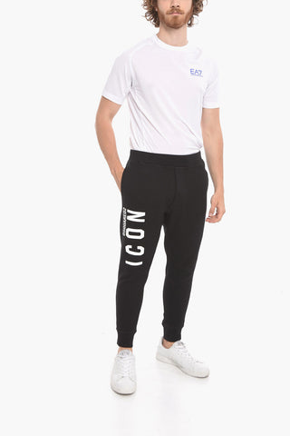 Fleeced-cotton ICON SKI Joggers with Print