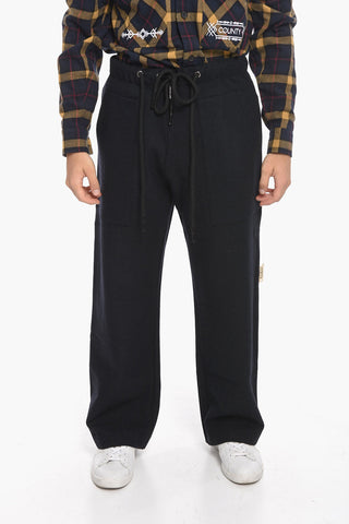 ANDRE WALKER X OFF-WHITE Joggers in Lana Herringbone con Doppia Coulisse