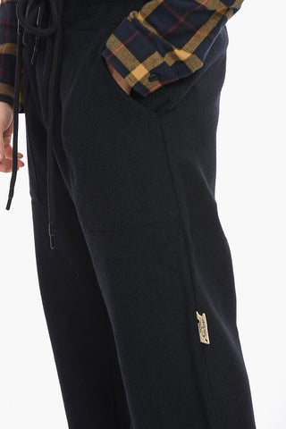 ANDRE WALKER X OFF-WHITE Joggers in Lana Herringbone con Doppia Coulisse