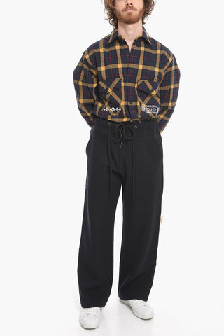 ANDRE WALKER X OFF-WHITE Joggers in Lana Herringbone con Doppia Coulisse