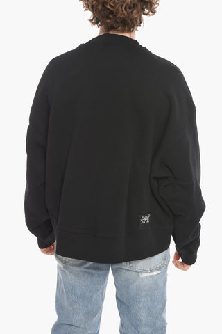 Crew Neck PALM GALAXY Brushed Cotton Sweatshirt
