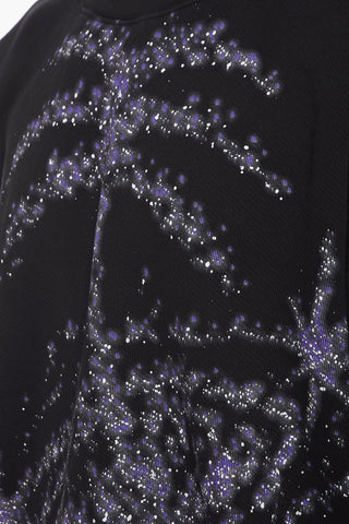 Crew Neck PALM GALAXY Brushed Cotton Sweatshirt
