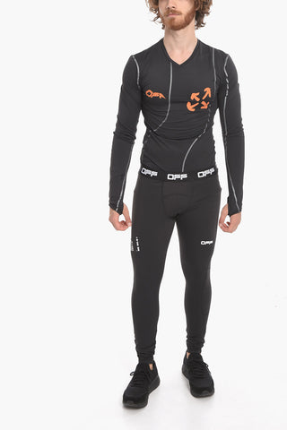 ACTIVE Tech Fabric Leggings with Logoed Waistband