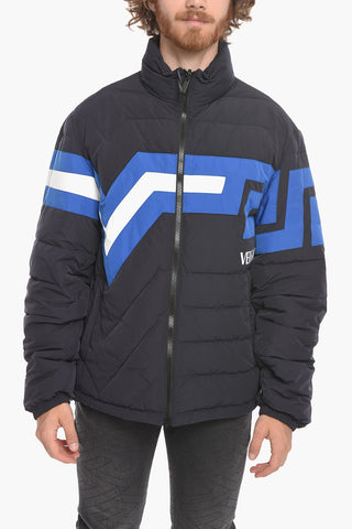 Reversible Padded Puffer with Logo Print