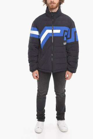 Reversible Padded Puffer with Logo Print