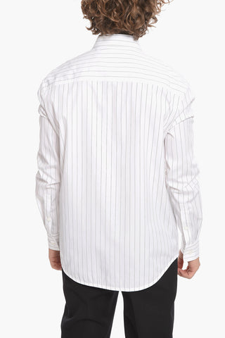 Pinstriped Cotton Shirt with Breast-pocket