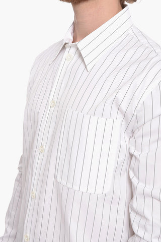 Pinstriped Cotton Shirt with Breast-pocket