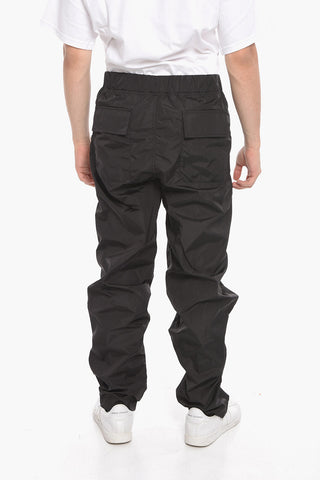 Joggers in Nylon LOGO-PRINT senza Polsino