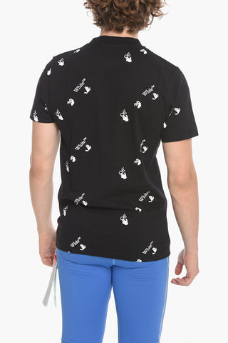 Crew Neck OW ALLOVER Cotton T-Shirt