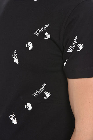 Crew Neck OW ALLOVER Cotton T-Shirt