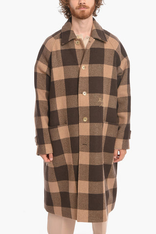 Cappotto in Misto Lana Gingham Check