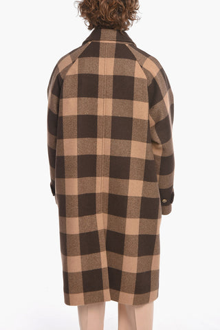 Cappotto in Misto Lana Gingham Check