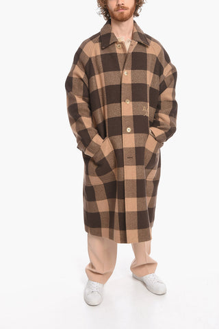 Cappotto in Misto Lana Gingham Check