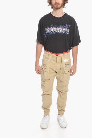 Pantaloni in Cotone Stretch SEXY CARGO con Dettagli a Contrasto