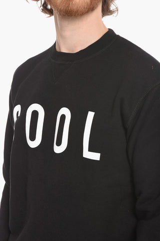 Fleeced-cotton Cool-fitting Crewneck Sweatshirt with Print