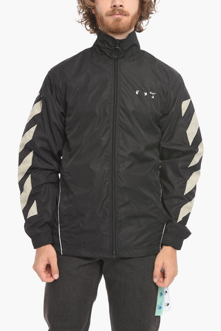 Giacca a Vento Mock Neck DIAG in Nylon