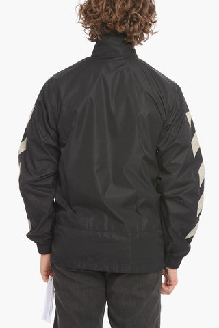 Giacca a Vento Mock Neck DIAG in Nylon