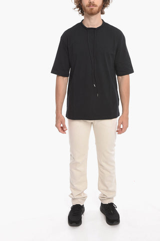 T-shirt JET con Coulisse al Collo e Ricamo Logo