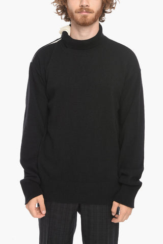 Pullover a Collo Alto ZIP UP in Misto Lana