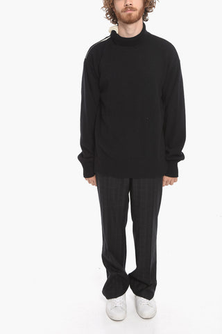 Pullover a Collo Alto ZIP UP in Misto Lana