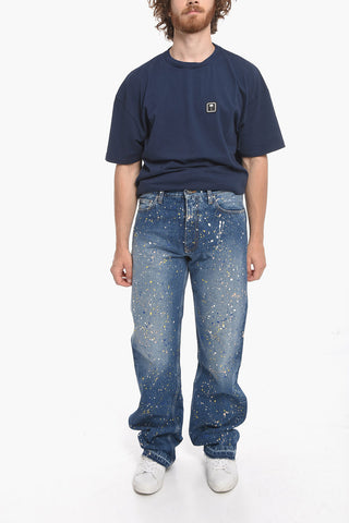 SEASONAL Relaxed Fit PAINT Denims 25cm