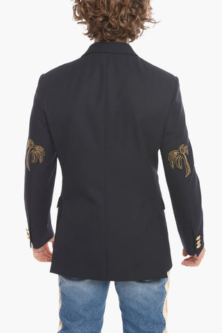 Double-breasted PALM Blazer with Peak Lapel