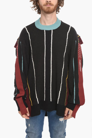 Contrasting Edge Wool Blend FOLDING Sweater