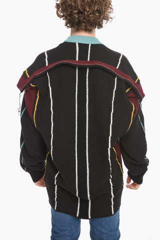 Contrasting Edge Wool Blend FOLDING Sweater
