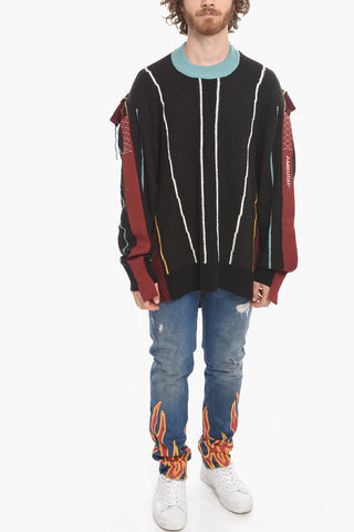 Contrasting Edge Wool Blend FOLDING Sweater