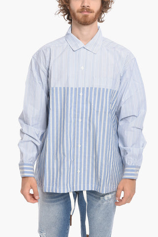Camicia in Cotone a Righe Balanced con Coulisse