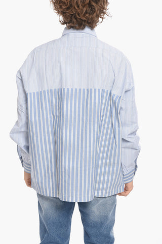 Camicia in Cotone a Righe Balanced con Coulisse