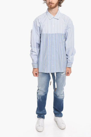 Camicia in Cotone a Righe Balanced con Coulisse