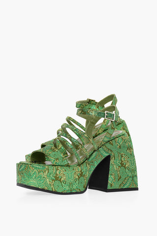 Embroidered CHIBI Sandals Heel 12 cm