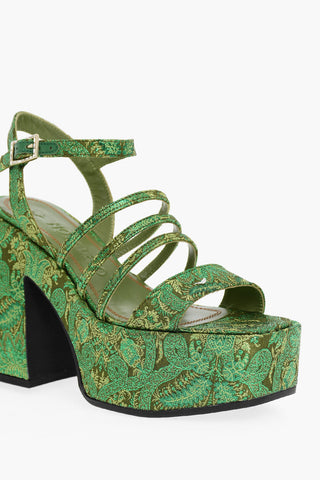 Embroidered CHIBI Sandals Heel 12 cm
