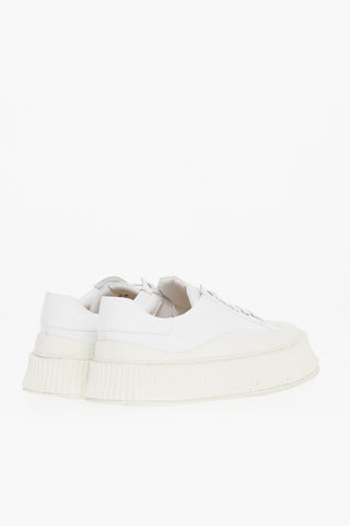 Low-top Fabric Sneakers With Platform Sole