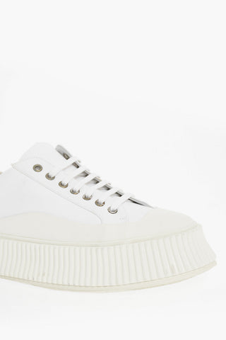 Low-top Fabric Sneakers With Platform Sole