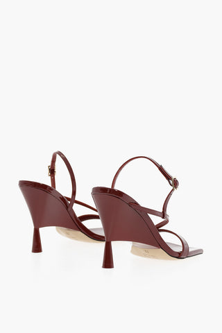 Sandali In Suede Slingback Con tacco A rocchetto 11 cm
