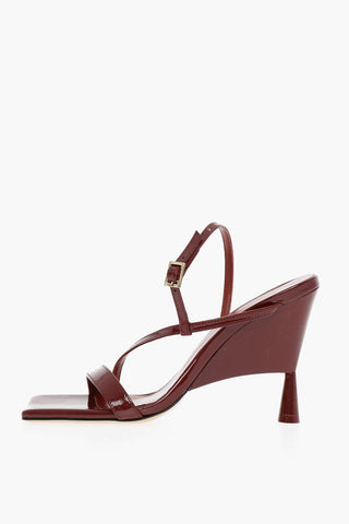 Sandali In Suede Slingback Con tacco A rocchetto 11 cm