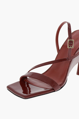 Sandali In Suede Slingback Con tacco A rocchetto 11 cm