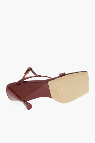 Sandali In Suede Slingback Con tacco A rocchetto 11 cm
