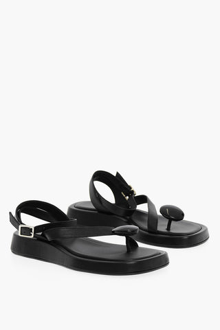 Sandali In Pelle Con Cinturino