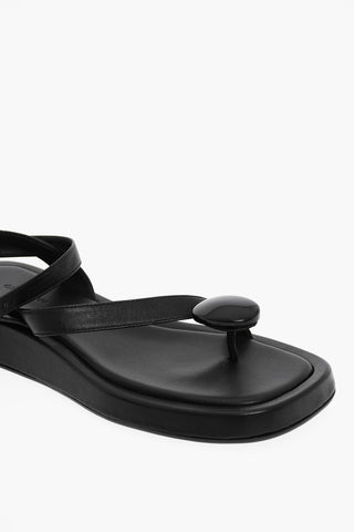 Sandali In Pelle Con Cinturino