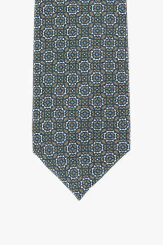 Cravatta in Satin con Motivo Geometrico