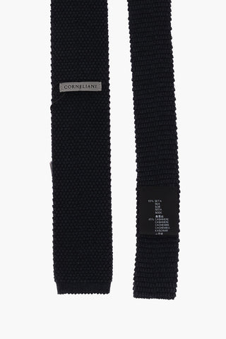 Cravatta in Seta e Cashmere in Tinta Unita