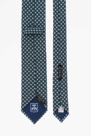 Silk Kipper Tie With All-Over Geometric Pattern