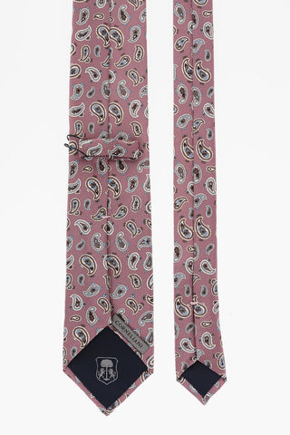 Paisley Printed Silk Standard Tie